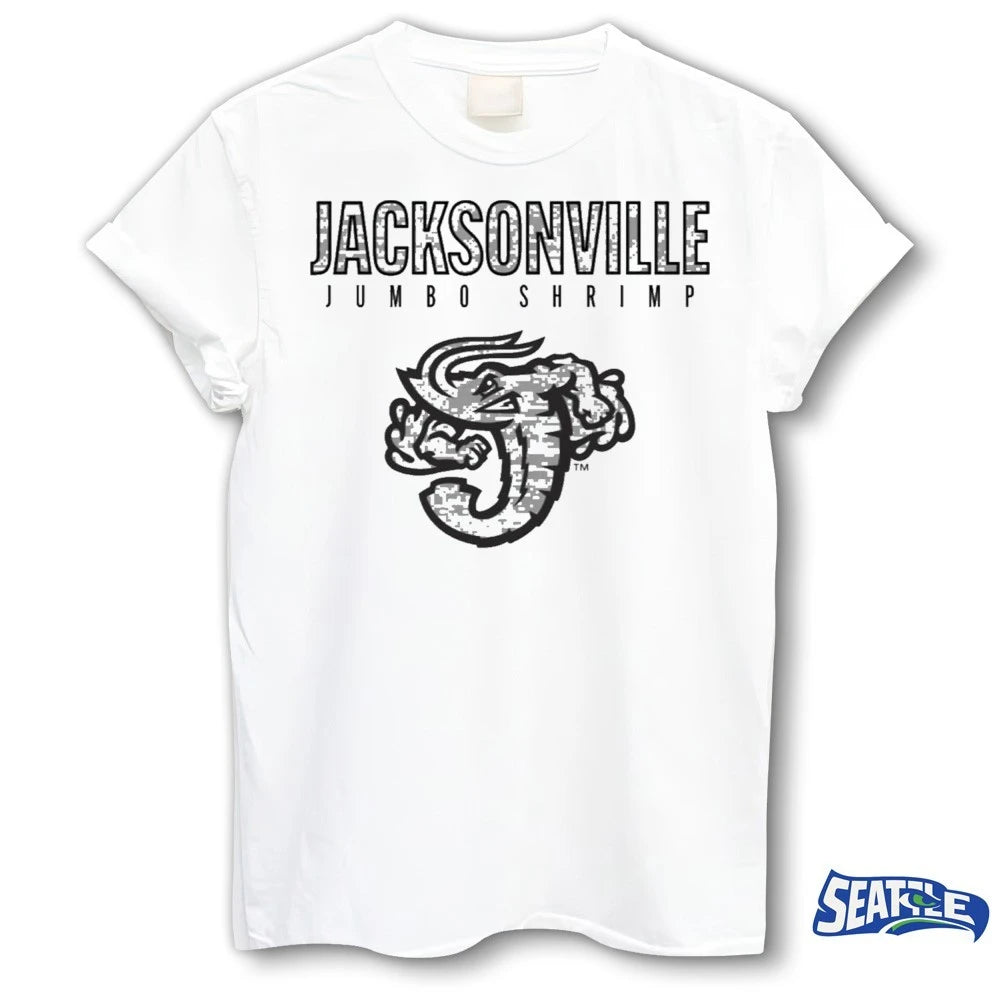 Official 2026 Giveaway Jacksonville Jumbo Shrimp Camouflage Shrimp t-shirt