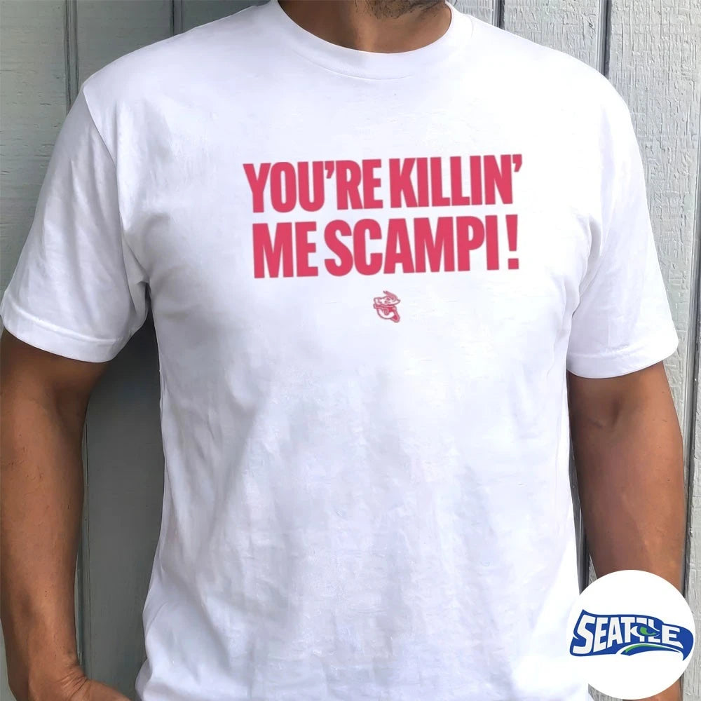 Official 2026 Giveaway Jacksonville Jumbo Shrimp You’re Killin Me Scampi t-shirt