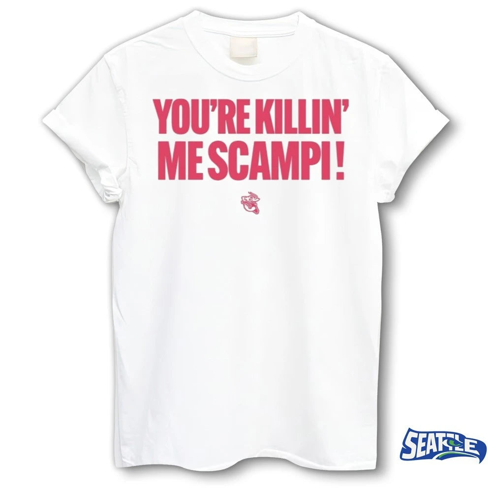 Official 2026 Giveaway Jacksonville Jumbo Shrimp You’re Killin Me Scampi t-shirt