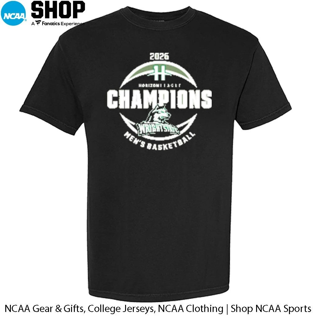 Official 2026 Horizon League Champions Wright State Raiders Men’s Basketball T-Shirt