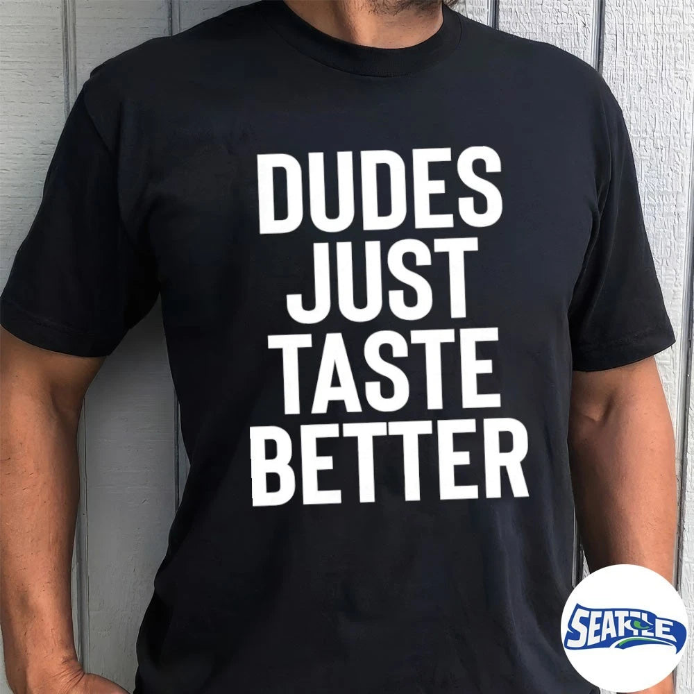 Official 2026 Jeffrey Carter Dudes Just Taste Better t-shirt