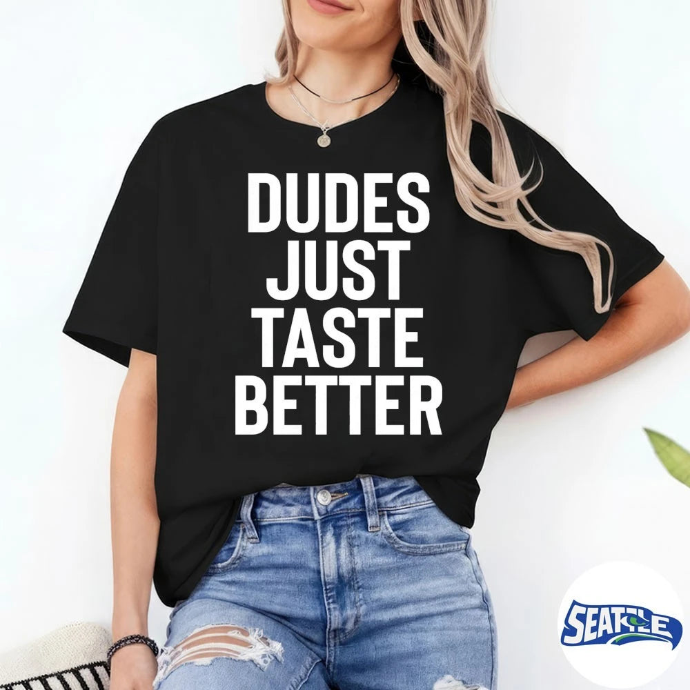 Official 2026 Jeffrey Carter Dudes Just Taste Better t-shirt