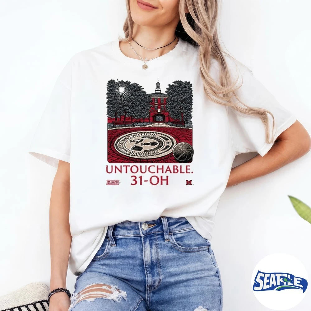 Official 2026 Miami RedHawks Men’s Basketball Untouchable 31-OH t-shirt
