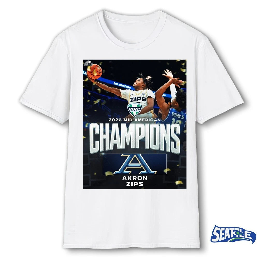 Official 2026 Mid-American Champions Conference Akron Zips Poster t-shirt