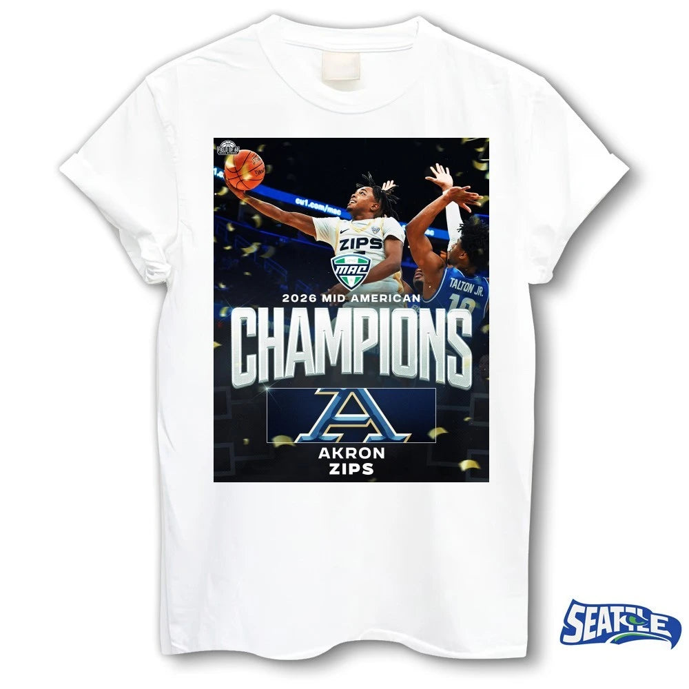 Official 2026 Mid-American Champions Conference Akron Zips Poster t-shirt