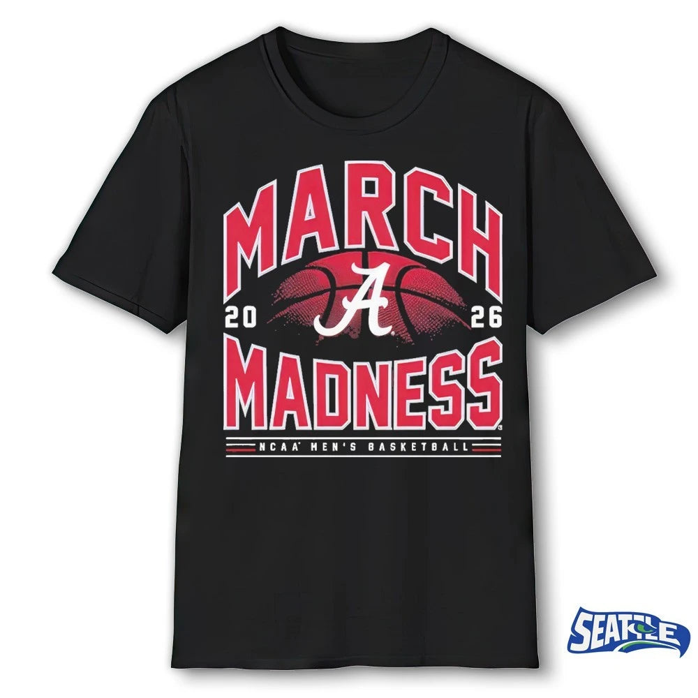 Official 2026 NCAA Men’s Basketball March Madness Alabama Fan t-shirt