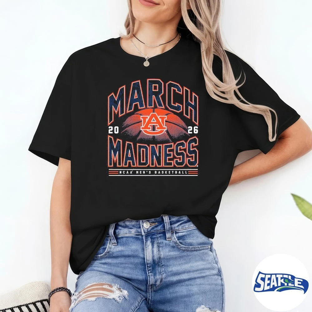 Official 2026 NCAA Men’s Basketball March Madness Auburn Tigers Fan t-shirt