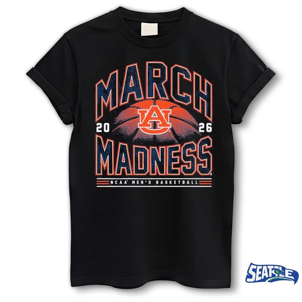 Official 2026 NCAA Men’s Basketball March Madness Auburn Tigers Fan t-shirt