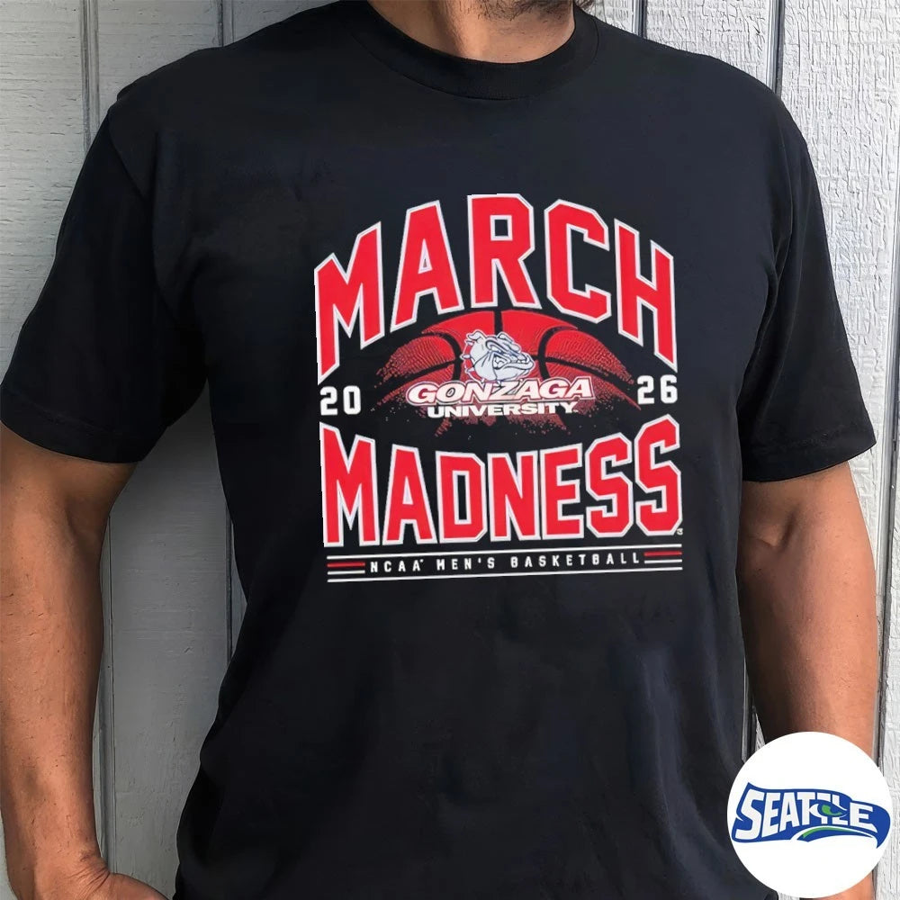 Official 2026 NCAA Men’s Basketball March Madness Gonzaga Fan t-shirt