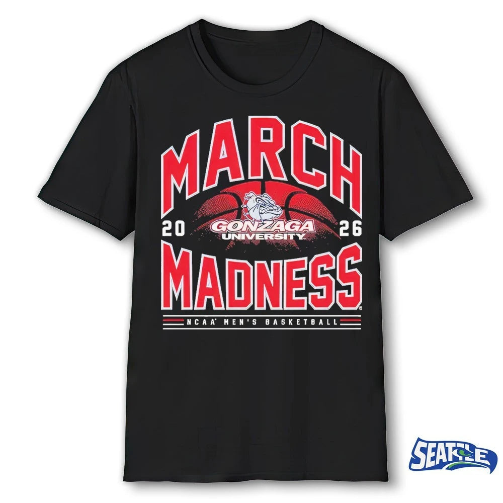 Official 2026 NCAA Men’s Basketball March Madness Gonzaga Fan t-shirt