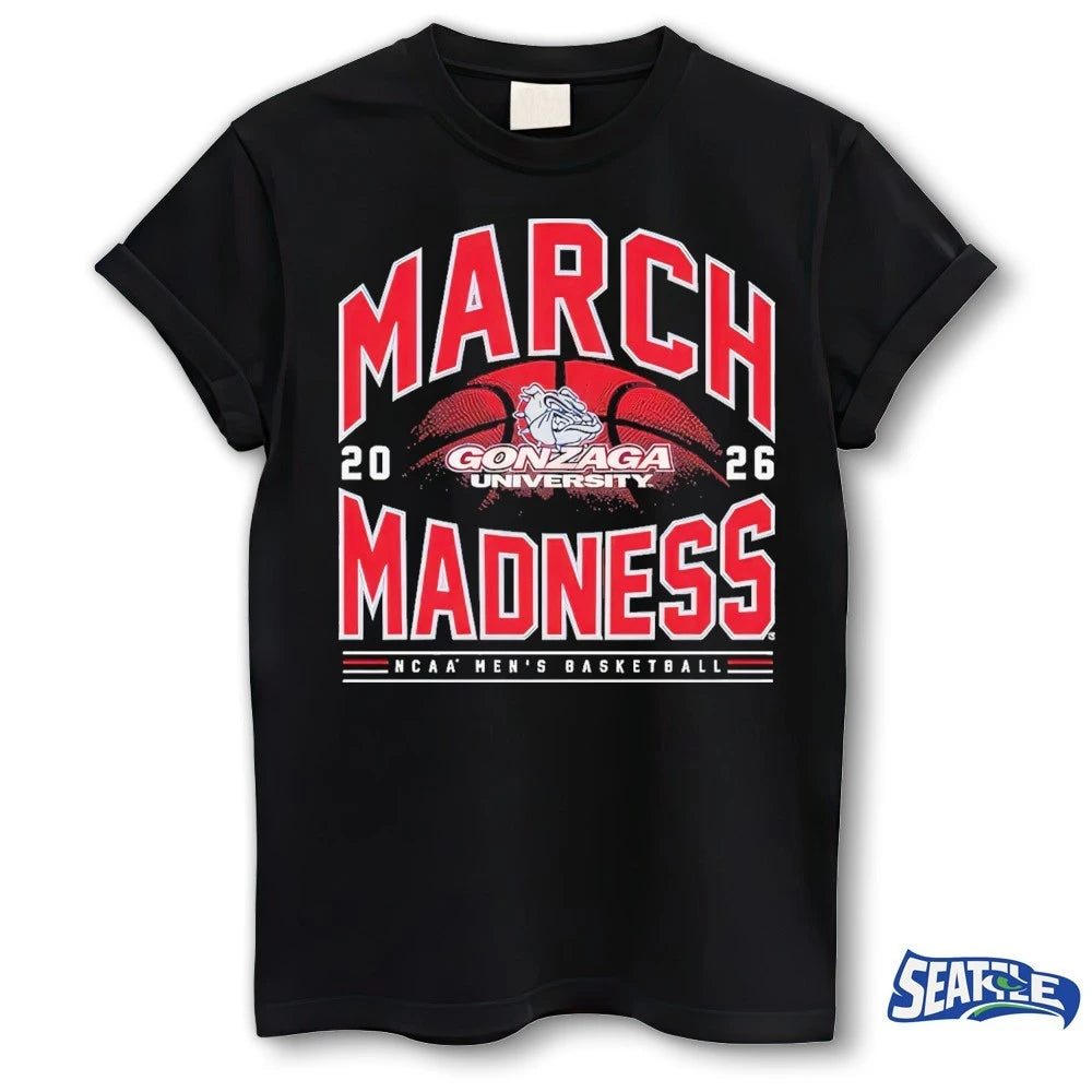Official 2026 NCAA Men’s Basketball March Madness Gonzaga Fan t-shirt