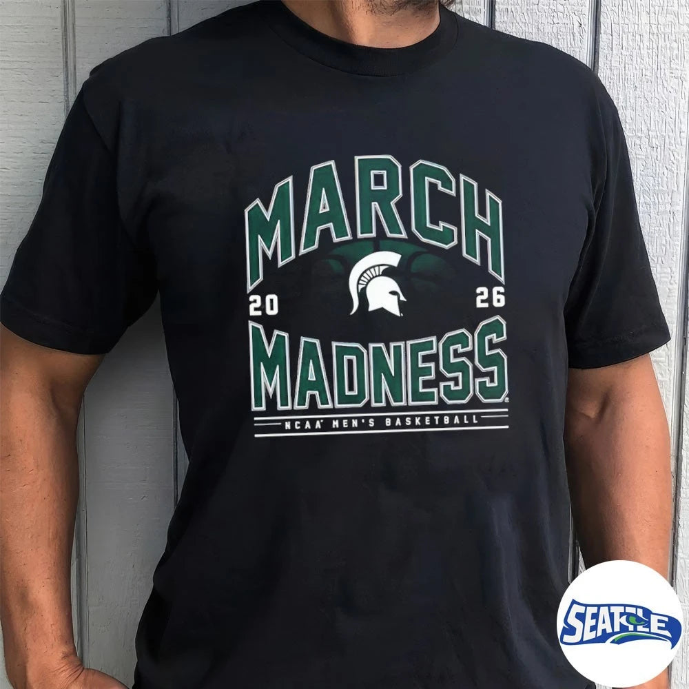 Official 2026 NCAA Men’s Basketball March Madness Michigan State Fan t-shirt