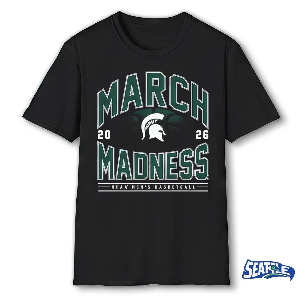 Official 2026 NCAA Men’s Basketball March Madness Michigan State Fan t-shirt