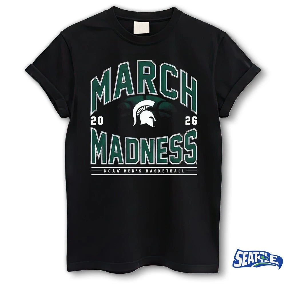 Official 2026 NCAA Men’s Basketball March Madness Michigan State Fan t-shirt