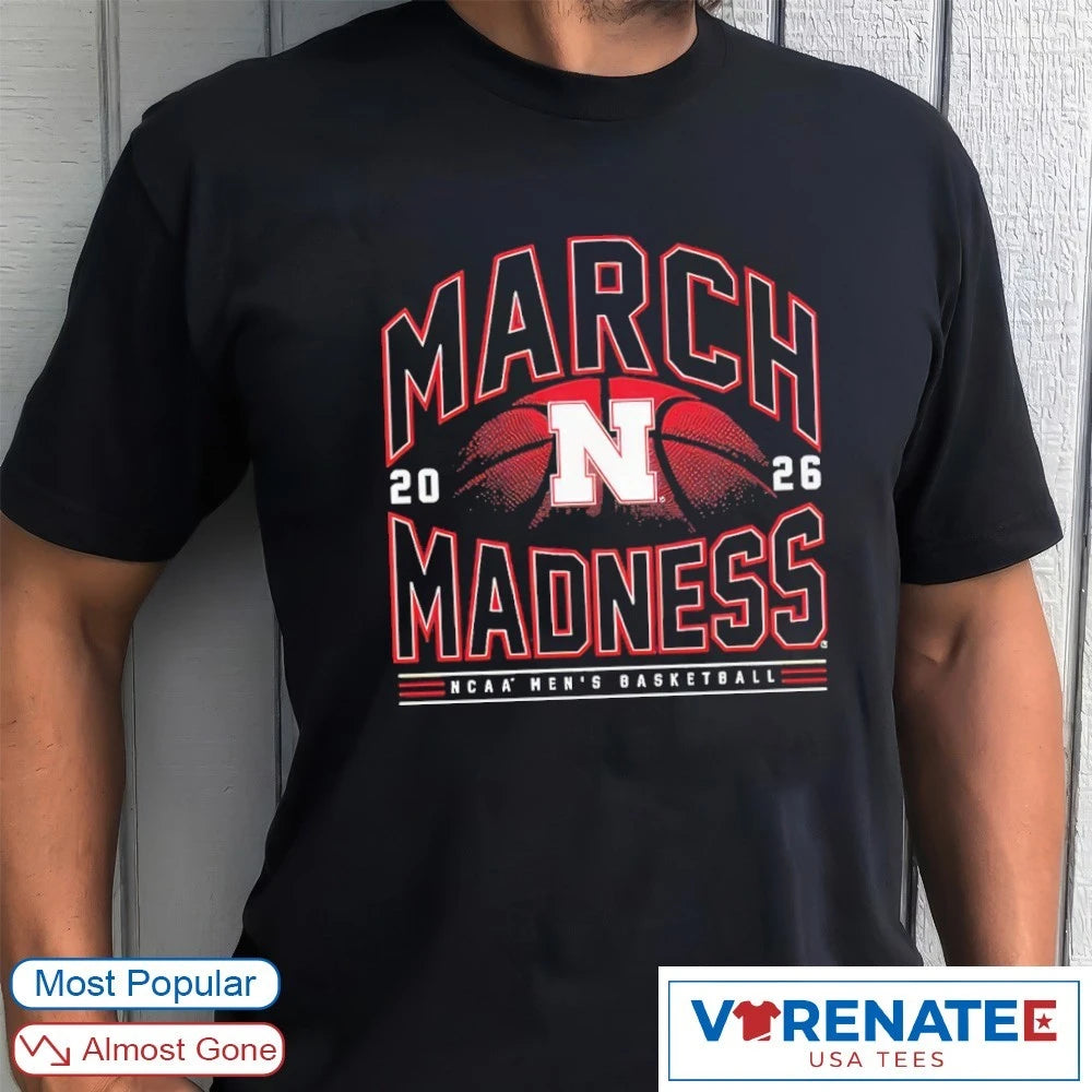 Official 2026 NCAA Men’s Basketball March Madness Nebraska Fan T-Shirt
