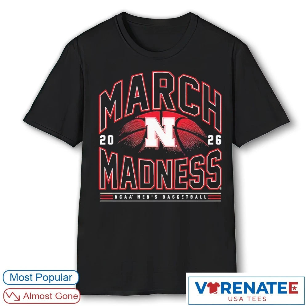 Official 2026 NCAA Men’s Basketball March Madness Nebraska Fan T-Shirt