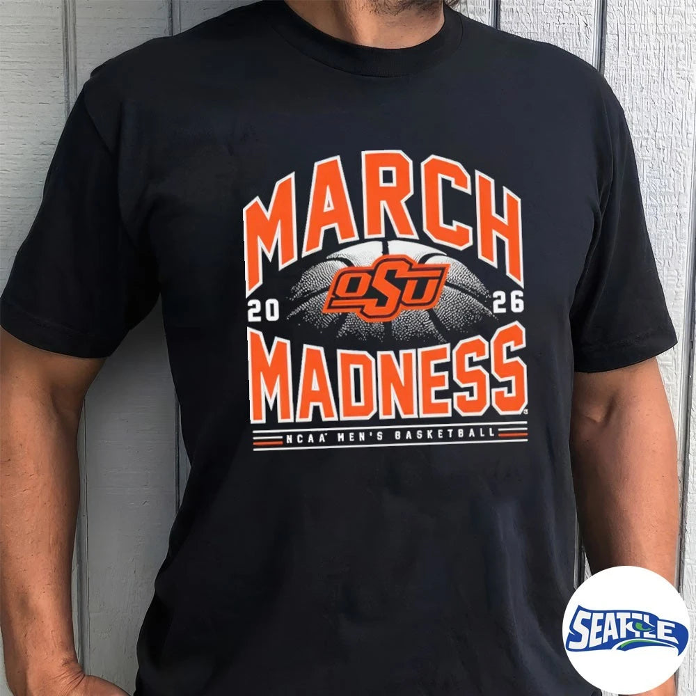Official 2026 NCAA Men’s Basketball March Madness Oklahoma State Fan t-shirt