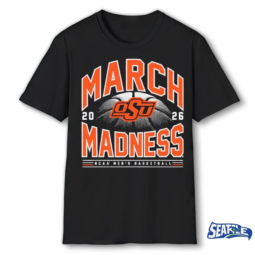 Official 2026 NCAA Men’s Basketball March Madness Oklahoma State Fan t-shirt