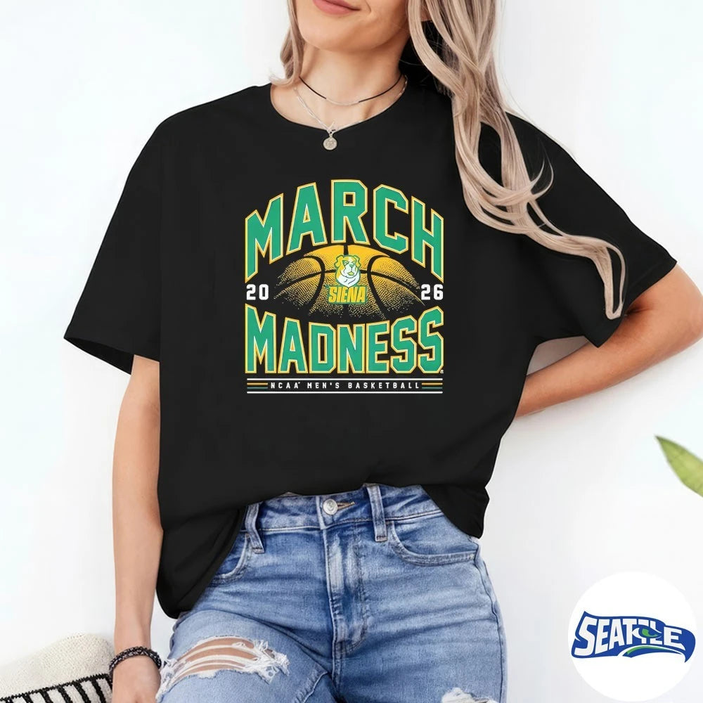 Official 2026 NCAA Men’s Basketball March Madness Siena Fan t-shirt