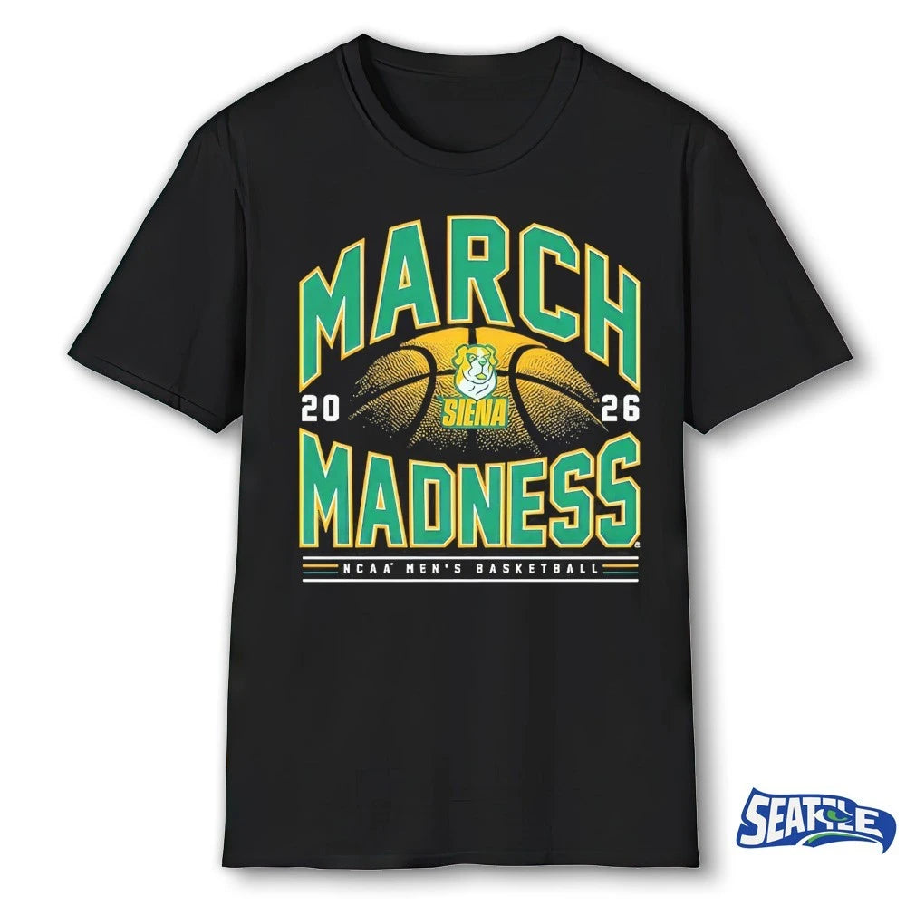 Official 2026 NCAA Men’s Basketball March Madness Siena Fan t-shirt