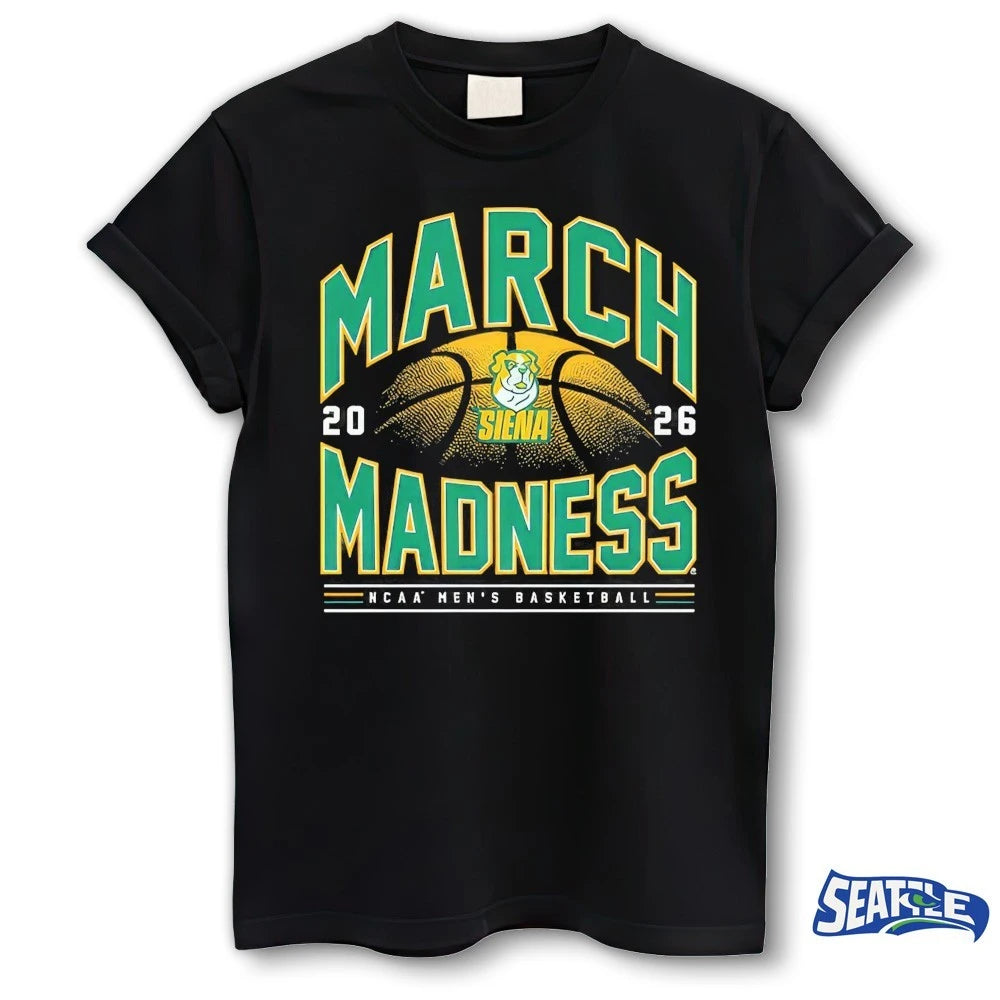 Official 2026 NCAA Men’s Basketball March Madness Siena Fan t-shirt
