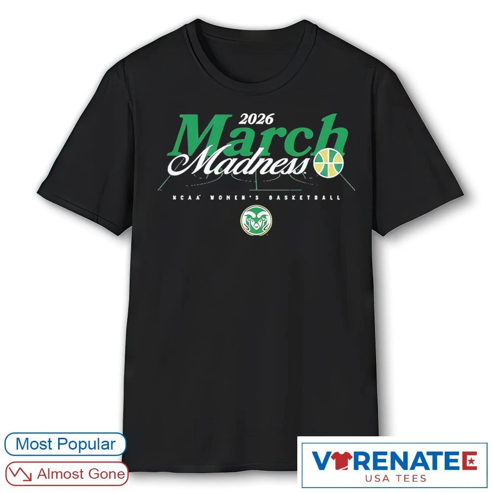Official 2026 NCAA Women’s Basketball March Madness Colorado State Fan T-Shirt