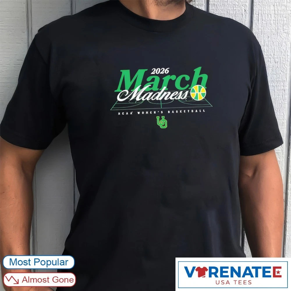 Official 2026 NCAA Women’s Basketball March Madness Oregon Duck Fan T-Shirt