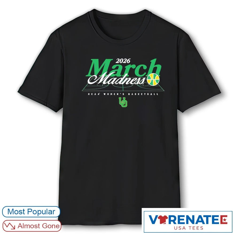 Official 2026 NCAA Women’s Basketball March Madness Oregon Duck Fan T-Shirt