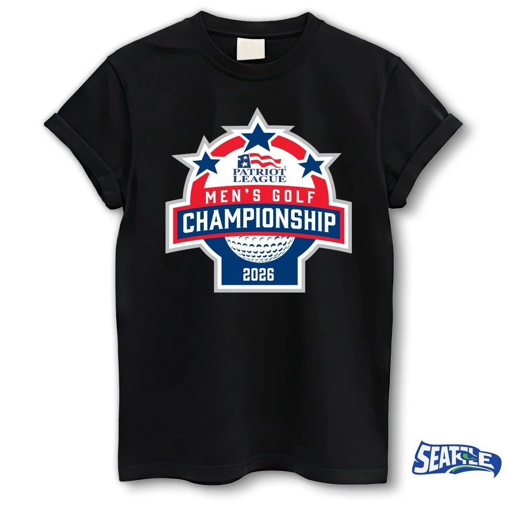 Official 2026 Patriot League Men’s Golf Championship t-shirt