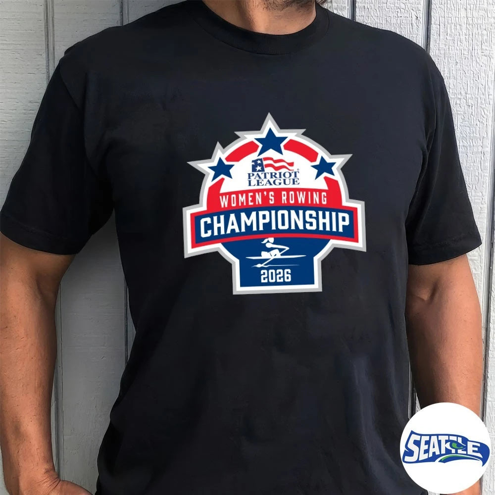 Official 2026 Patriot League Rowing Championship t-shirt