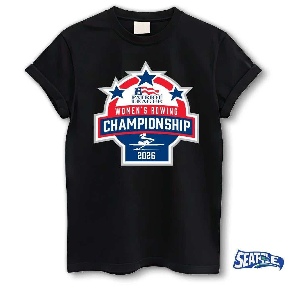 Official 2026 Patriot League Rowing Championship t-shirt