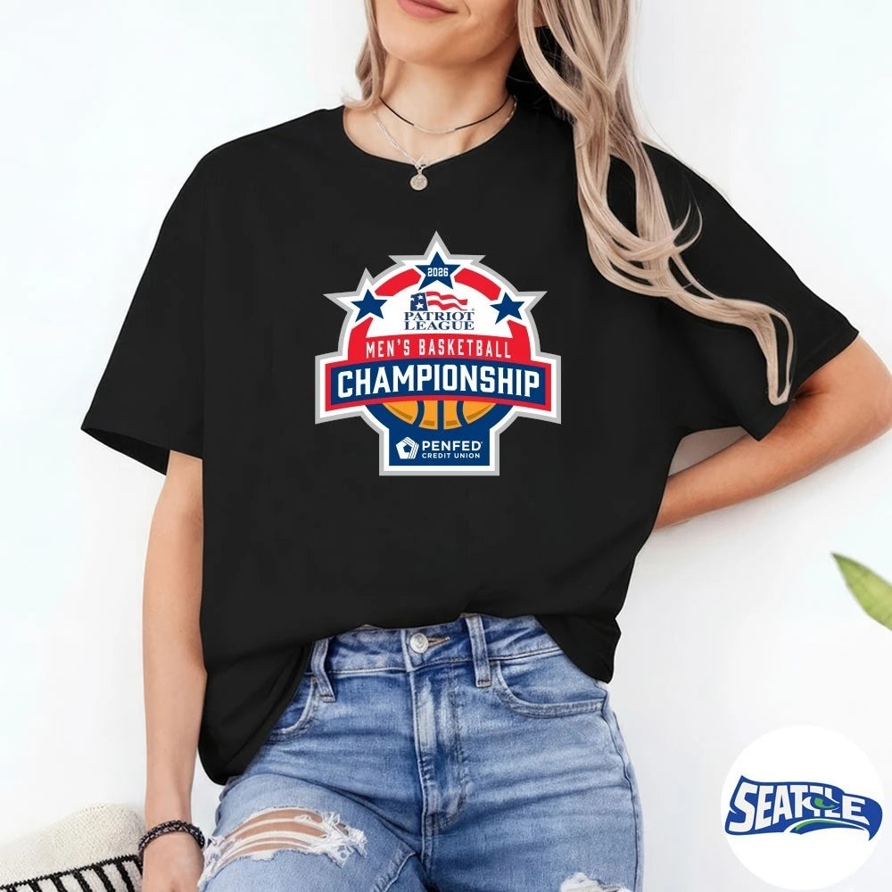 Official 2026 PenFed Credit Union Patriot League Men’s Basketball Championship t-shirt