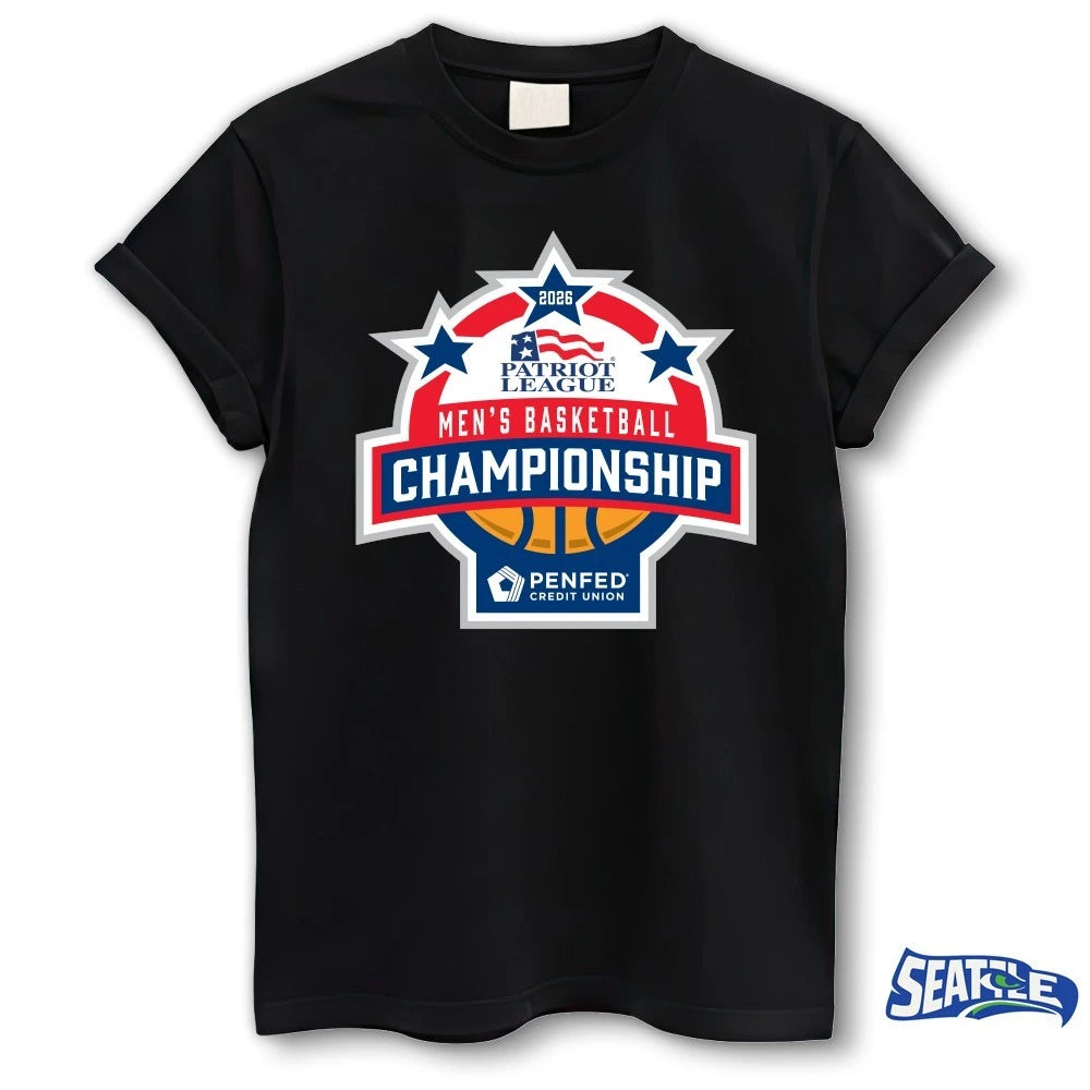 Official 2026 PenFed Credit Union Patriot League Men’s Basketball Championship t-shirt