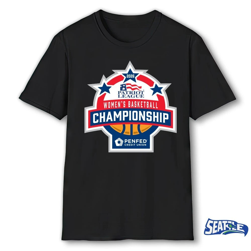 Official 2026 PenFed Credit Union Patriot League Women’s Basketball Championship t-shirt