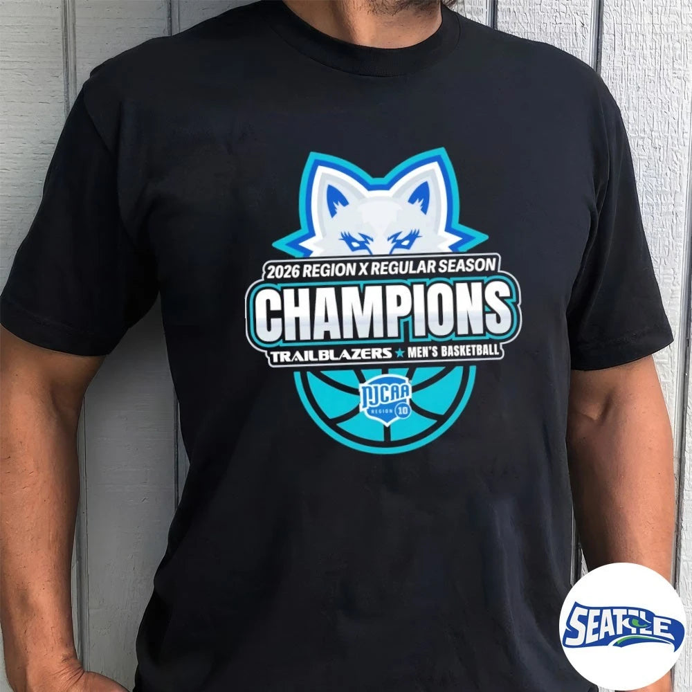 Official 2026 Region X Regular Season Champions Trailblazers Men’s Basketball t-shirt