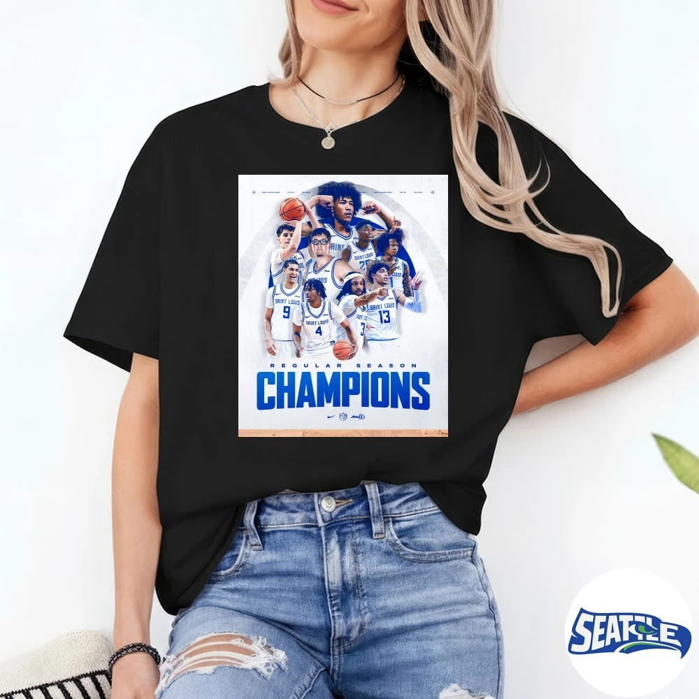 Official 2026 SLU Men’s Basketball Regular Season Champions Poster t-shirt