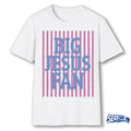 Official 2026 Striped Big Jesus Fan Preppy Christian t-shirt