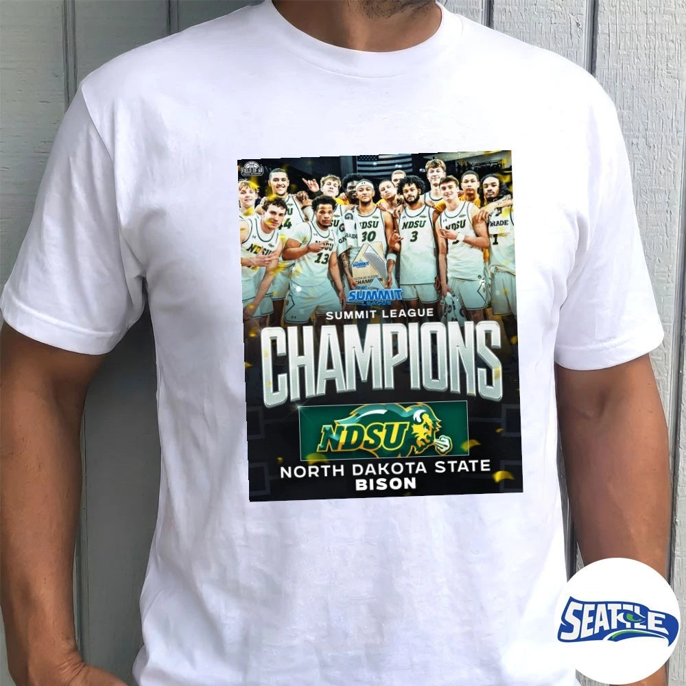 Official 2026 Summit League Champions North Dakota State Bison Punches Poster t-shirt