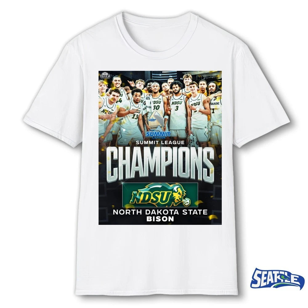 Official 2026 Summit League Champions North Dakota State Bison Punches Poster t-shirt