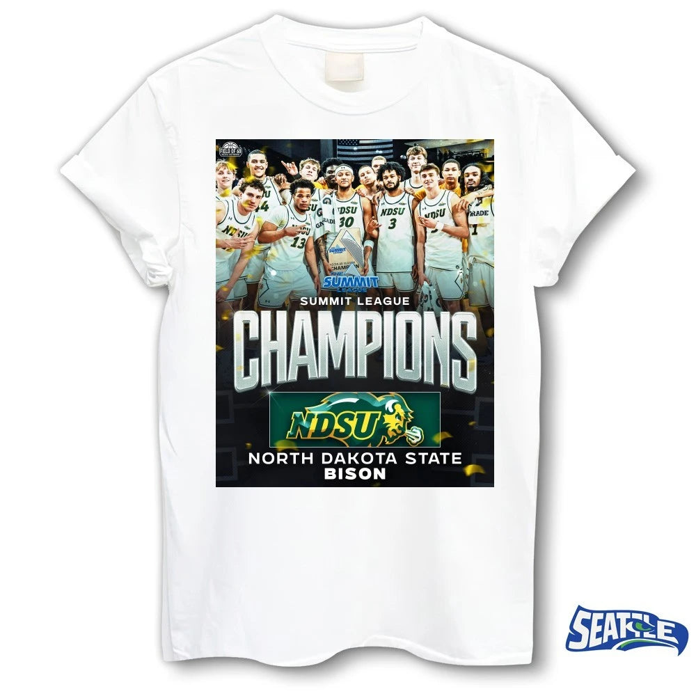Official 2026 Summit League Champions North Dakota State Bison Punches Poster t-shirt