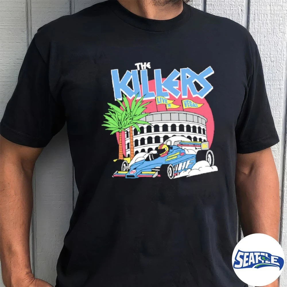 Official 2026 The Killers Live In Vegas Hot Fuss Race Car t-shirt