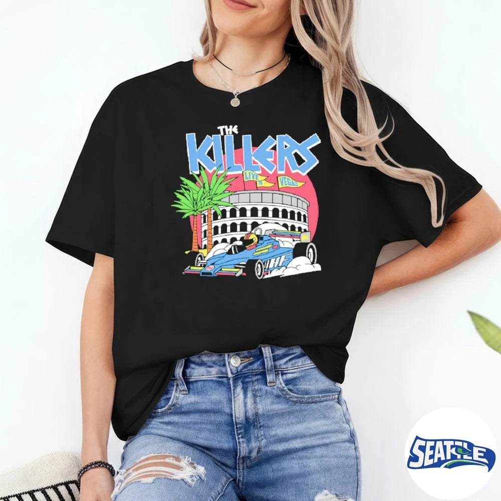 Official 2026 The Killers Live In Vegas Hot Fuss Race Car t-shirt