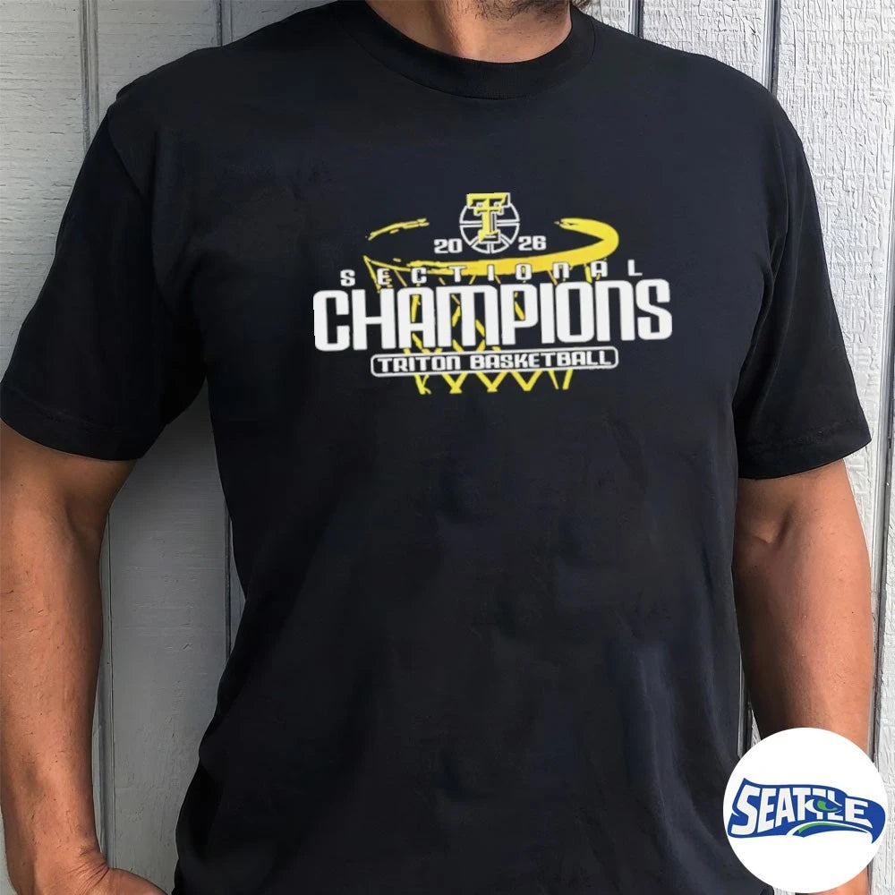 Official 2026 Triton Basketball Sectional Champions Indiana High School Champions Fan Red t-shirt