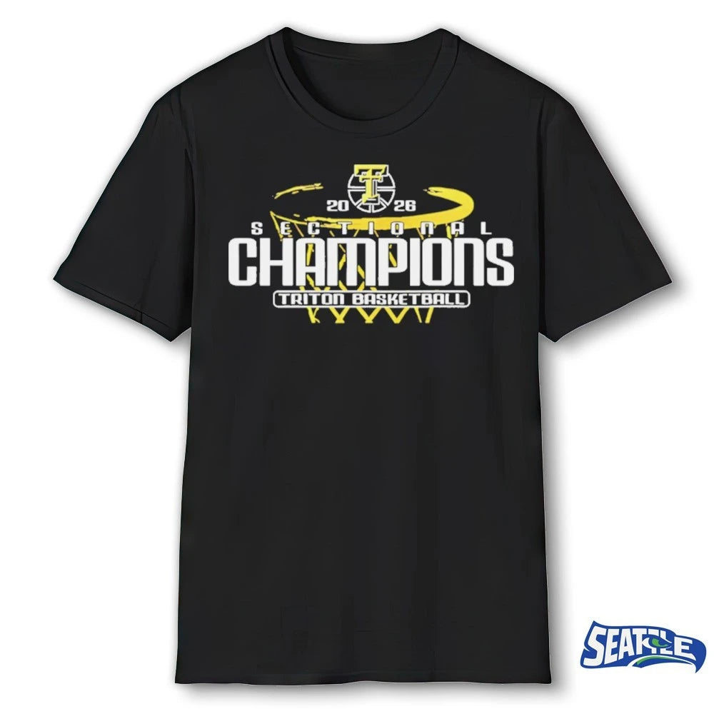 Official 2026 Triton Basketball Sectional Champions Indiana High School Champions Fan Red t-shirt