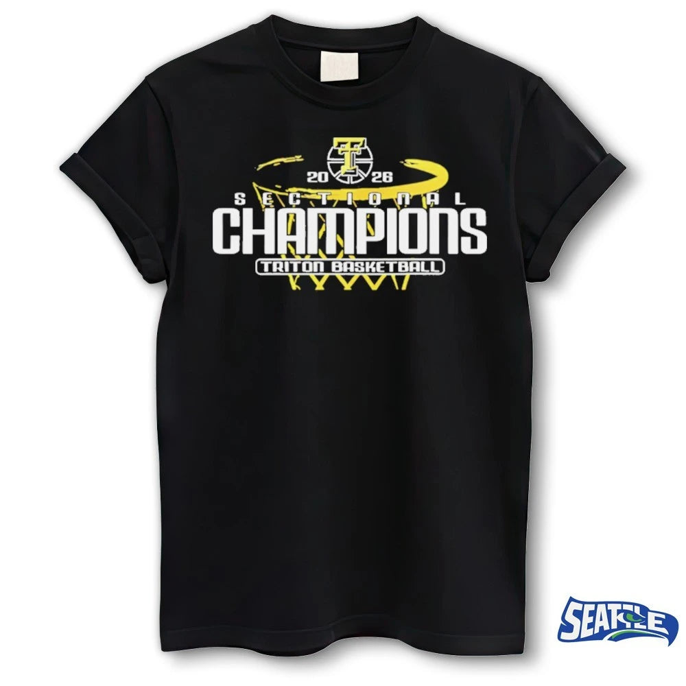 Official 2026 Triton Basketball Sectional Champions Indiana High School Champions Fan Red t-shirt