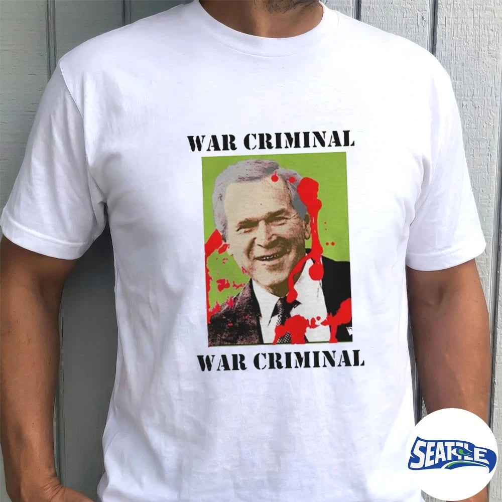 Official 2026 War Criminal George Bush t-shirt