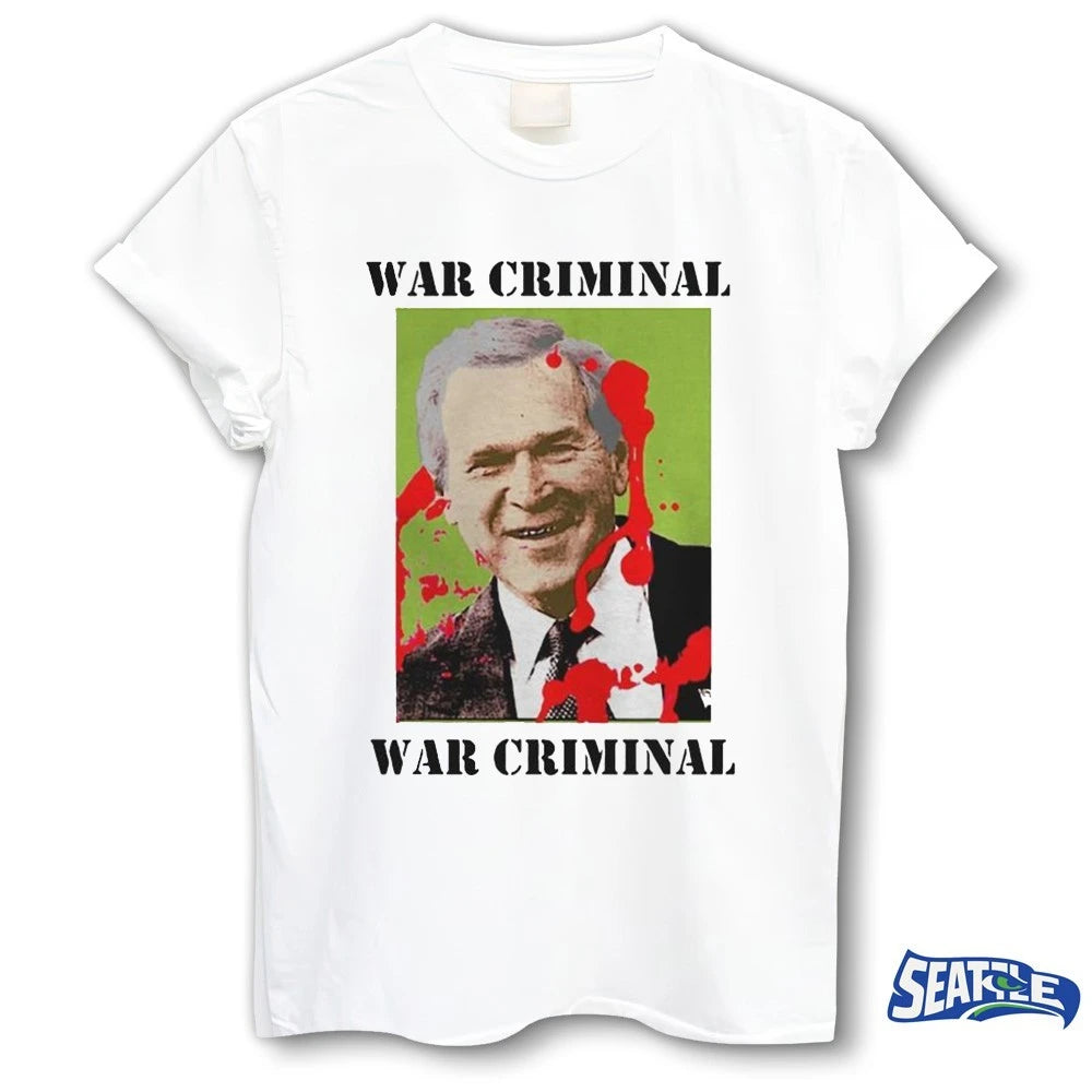 Official 2026 War Criminal George Bush t-shirt