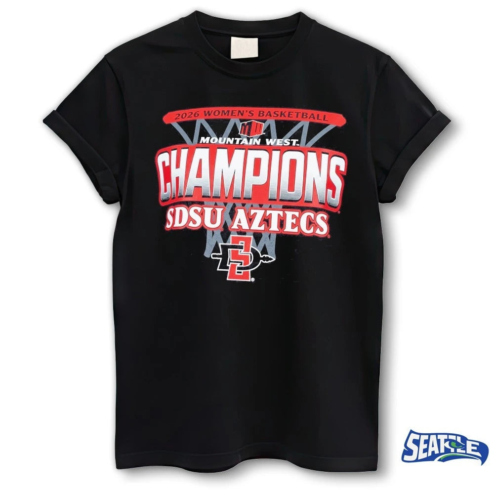 Official 2026 Women’s Basketball Mountain West Champions SDSU Aztecs t-shirt