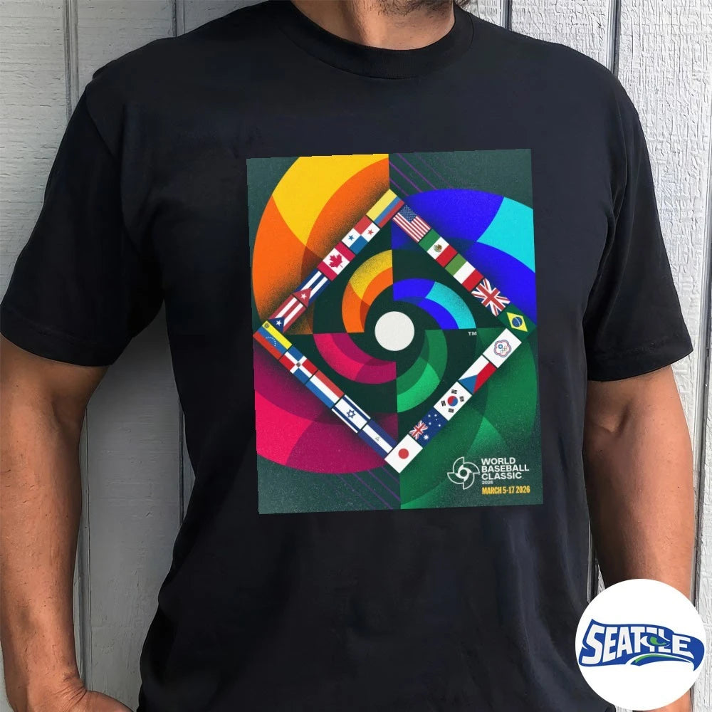Official 2026 World Baseball Classic March 5 – 17 2026 Poster t-shirt