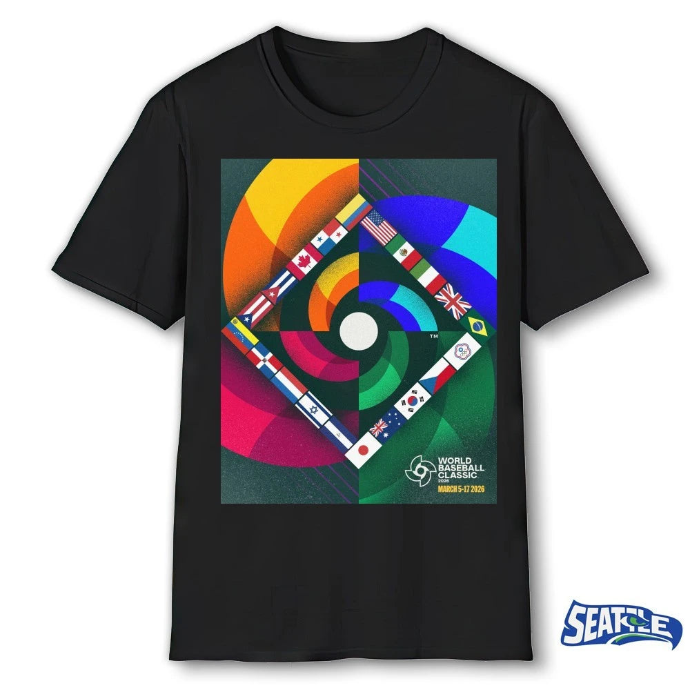 Official 2026 World Baseball Classic March 5 – 17 2026 Poster t-shirt